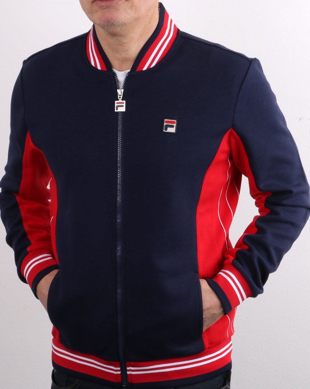 Fila Vintage Mk1 Settanta Trainingsjacke Marineblau/Rot
