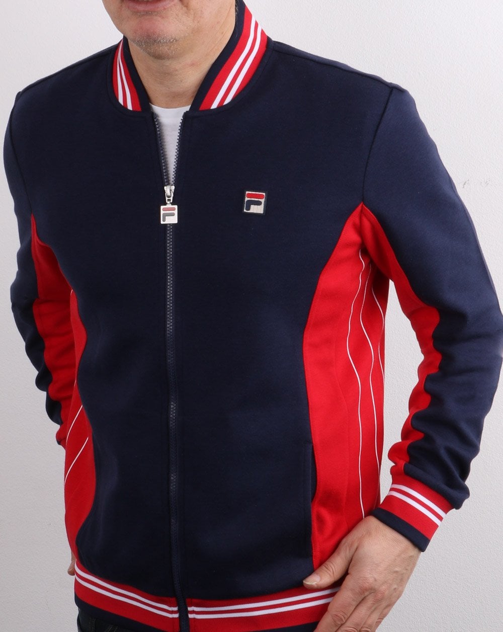 Fila Vintage Mk1 Settanta Trainingsjacke Marineblau/Rot