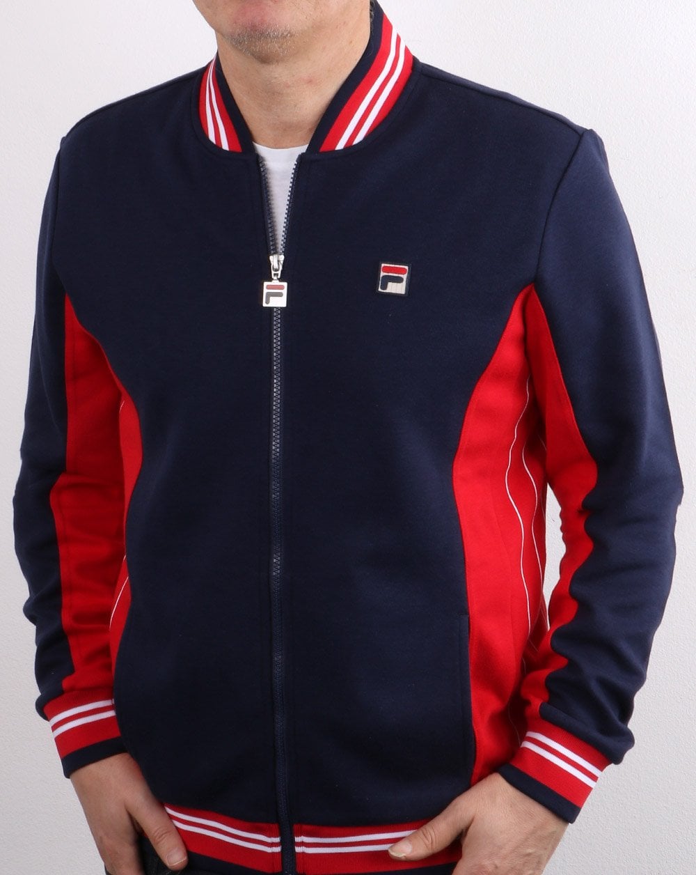 Fila Vintage Mk1 Settanta Trainingsjacke Marineblau/Rot