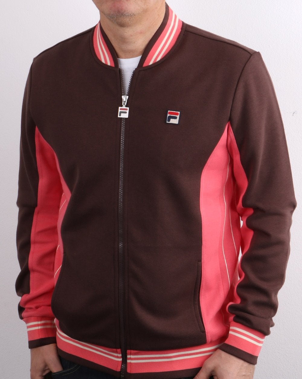 Fila Vintage Mk1 Settanta Track Top Schokolade/Rosa