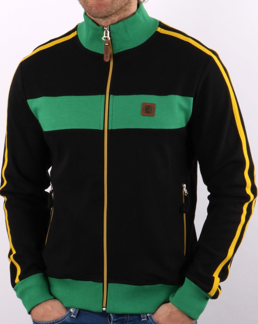 Trojan Twin Stripe Track Top Jamaica