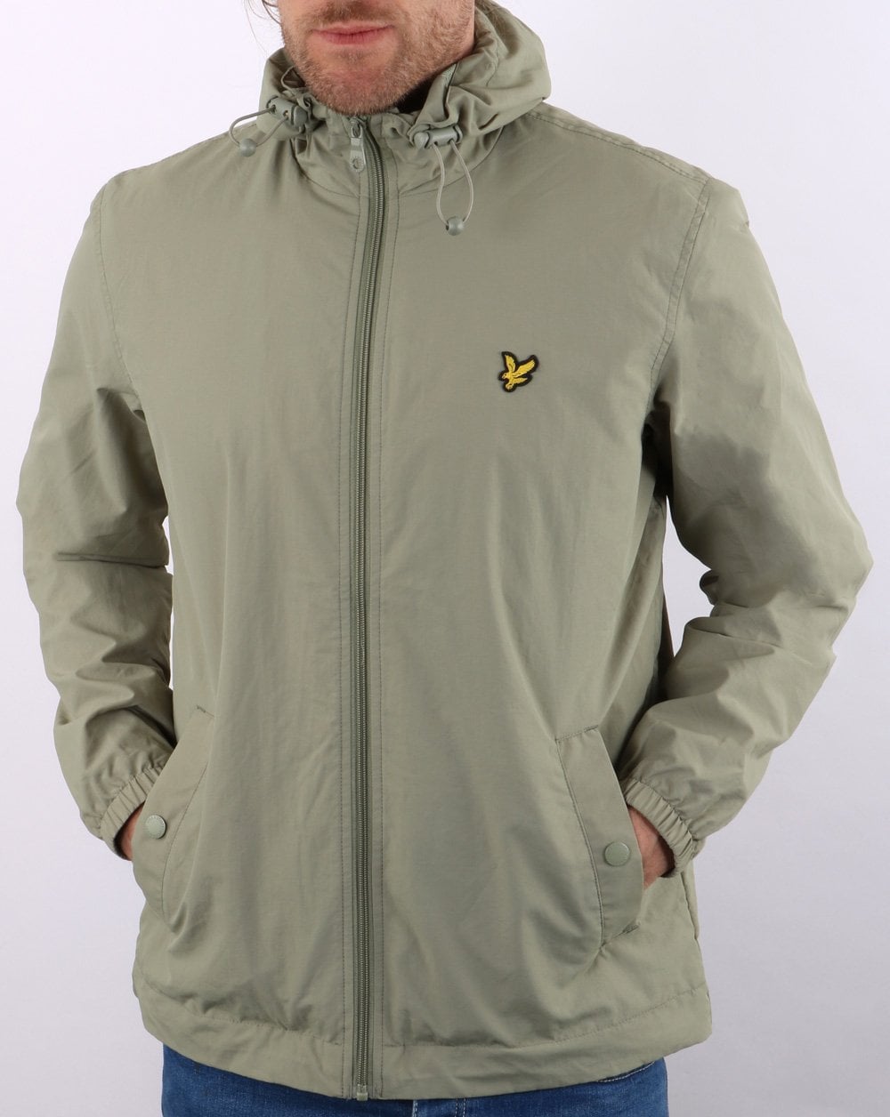 Lyle And Scott – Kapuzenjacke mit durchgehendem Reißverschluss in Moosgrün