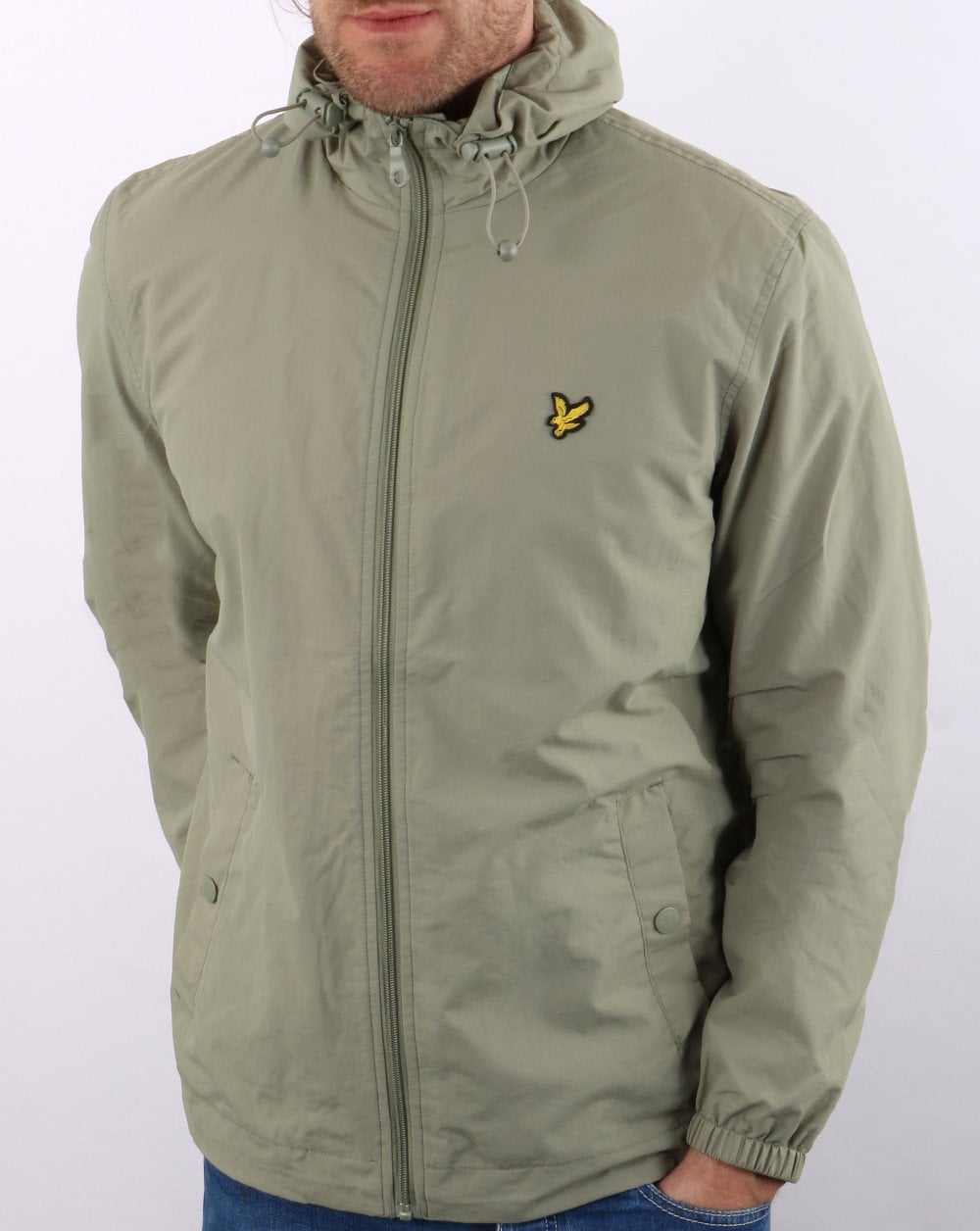 Lyle And Scott – Kapuzenjacke mit durchgehendem Reißverschluss in Moosgrün