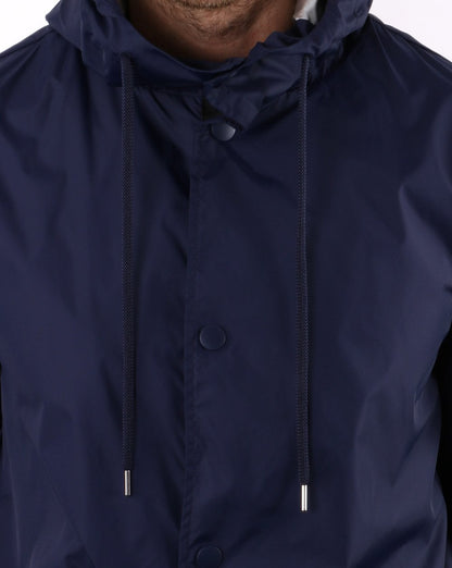 Benetton Regenmantel mit Kapuze in Marineblau