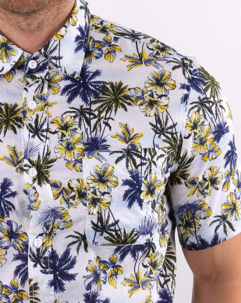 Benetton Kurzarmhemd Blau