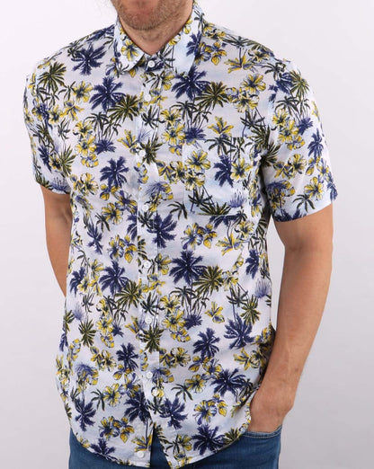 Benetton Kurzarmhemd Blau