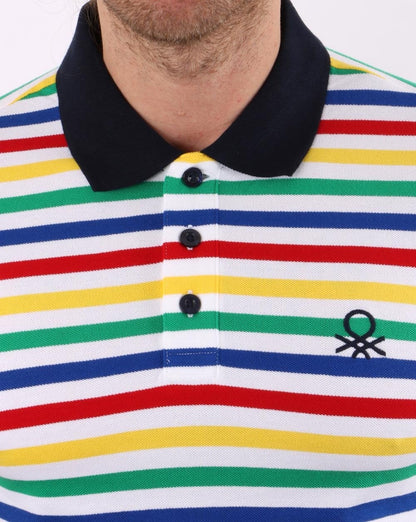 Benetton Gestreiftes Poloshirt Mehrfarbig