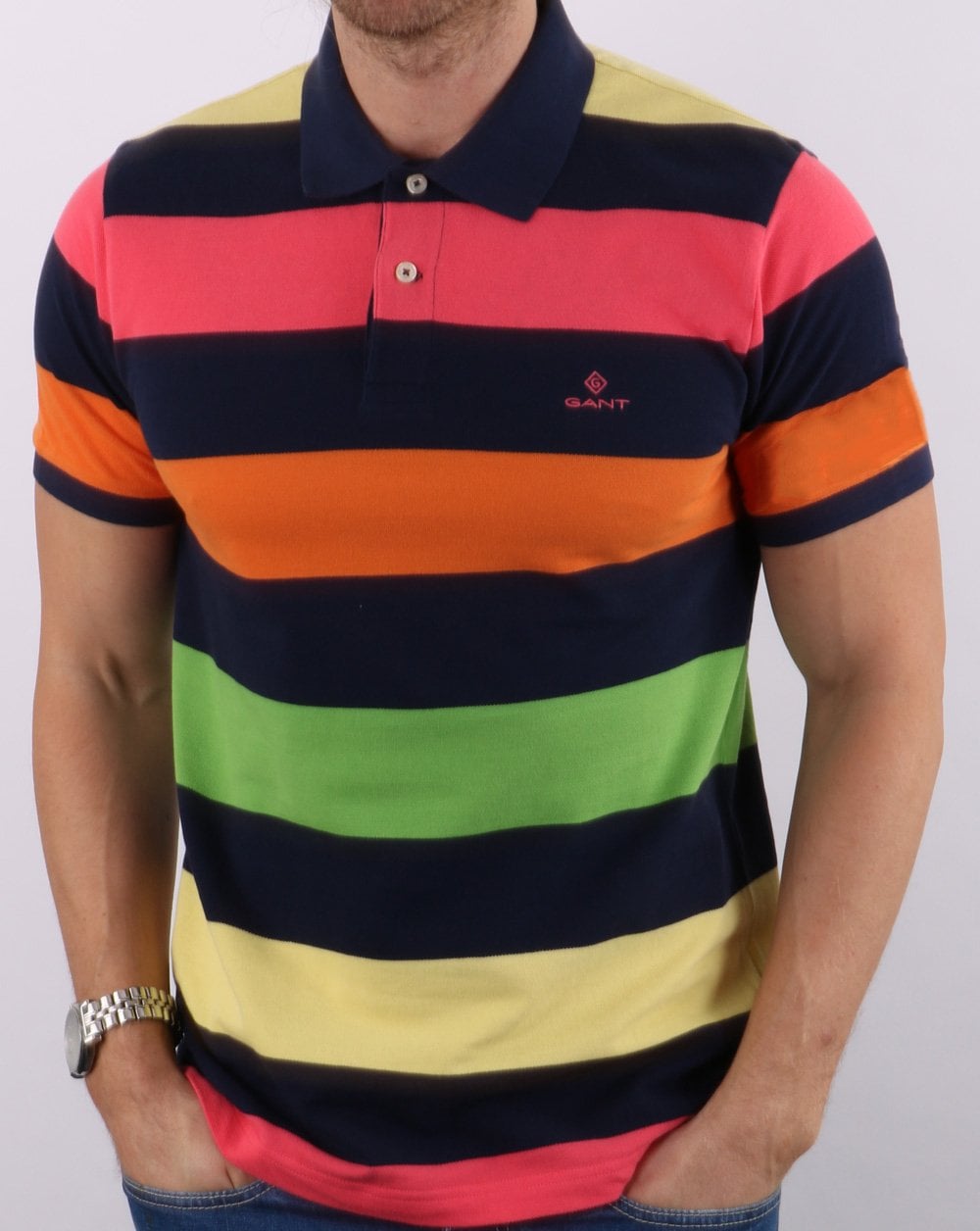 Gant Barstripe Pique Rugger Abendblau