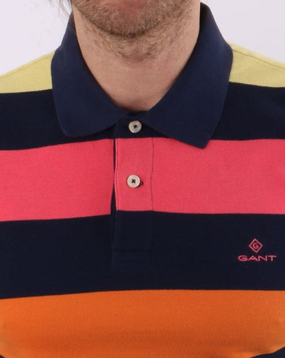 Gant Barstripe Pique Rugger Abendblau