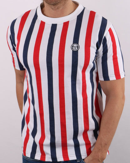Sergio Tacchini Anzi T-Shirt Weiß/Rot/Marineblau