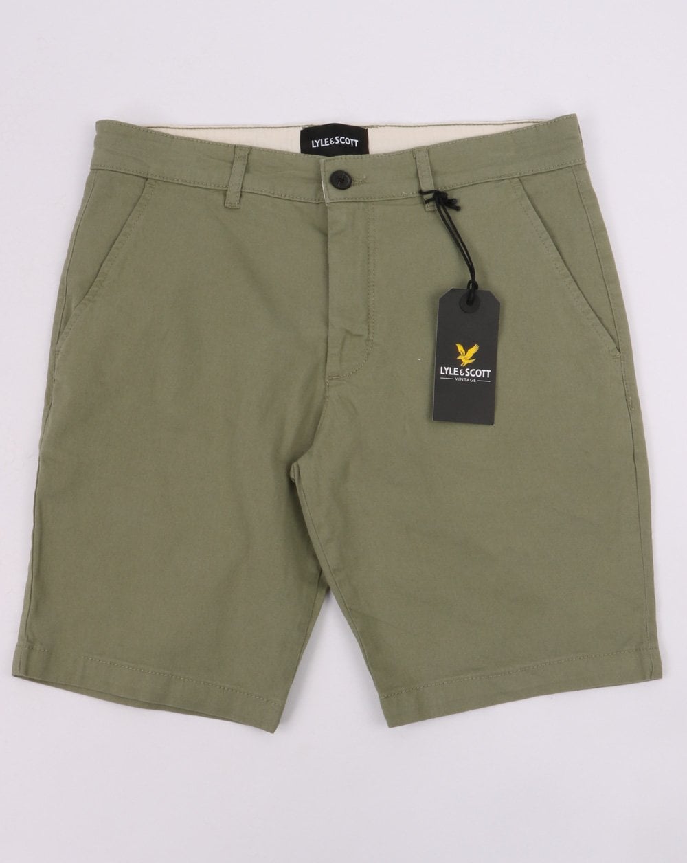 Lyle And Scott Chino Shorts Moss Green