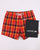 Lacoste Check Print Swim Shorts Red/Orange