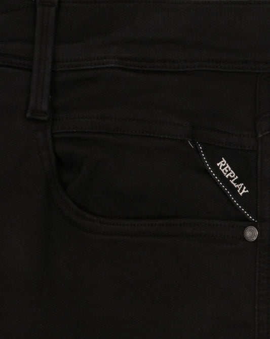 REPLAY Replay Anbass Hyperflex Twill Jeans Schwarz