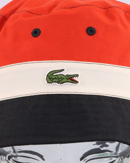 Lacoste Wendbarer Fischerhut Dunkelblau/Orange/Creme