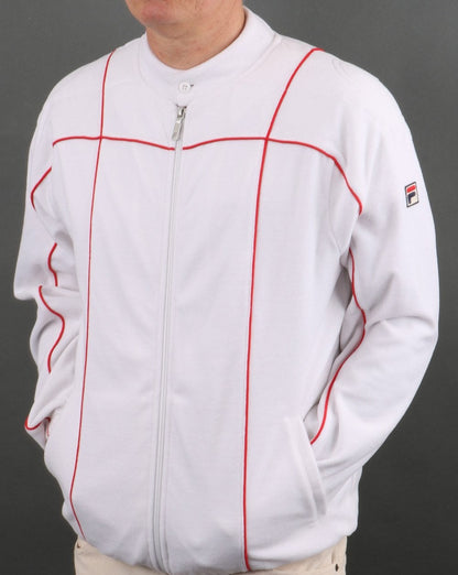 Fila Vintage Terrinda Velours-Trainingsjacke Weiß