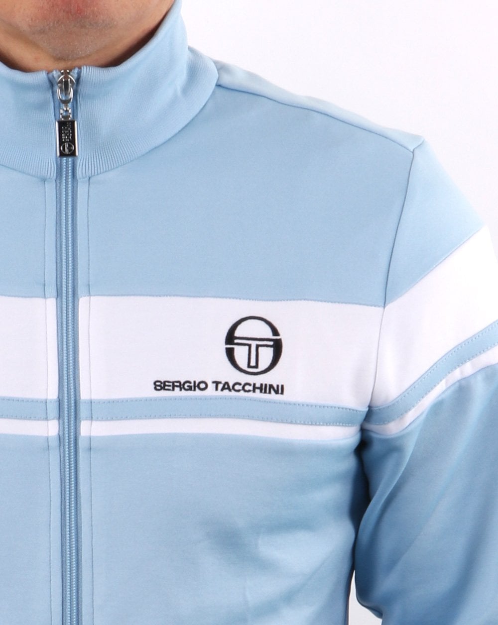 Sergio Tacchini Masters Track Top Sky Blue/White