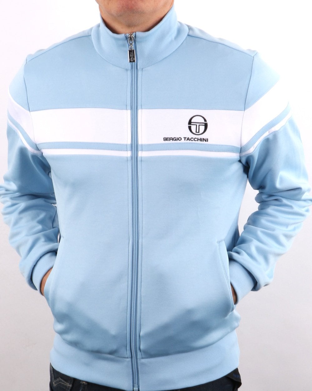 Sergio Tacchini Masters Track Top Himmelblau/Weiß