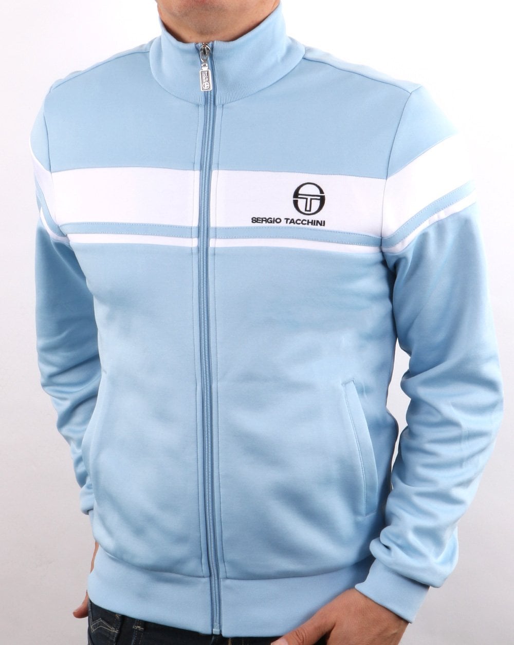 Sergio Tacchini Masters Track Top Himmelblau/Weiß