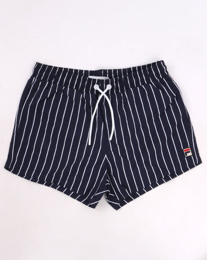 Fila Vintage Pinstripe Badeshorts Marineblau-Weiß