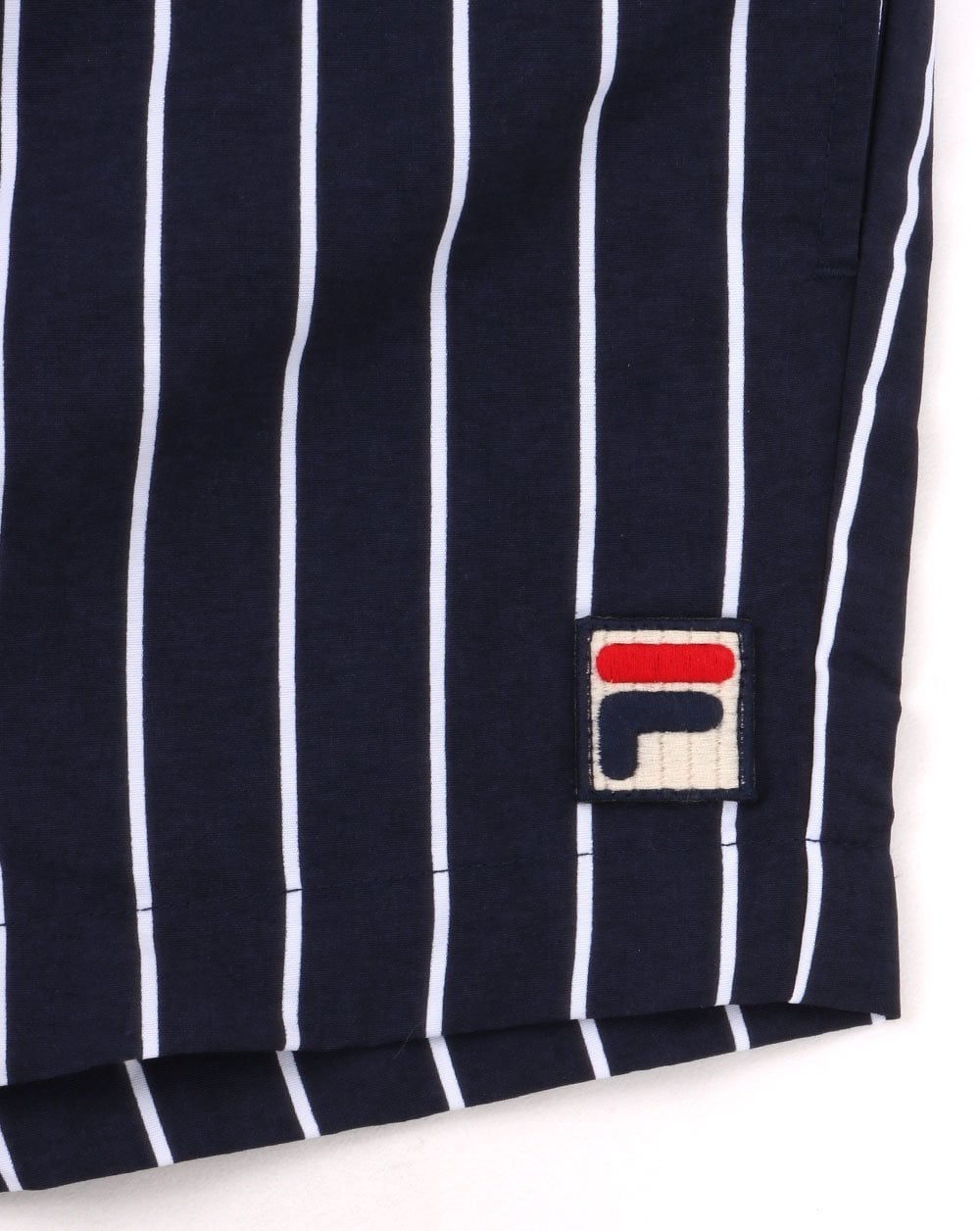 Fila Vintage Pinstripe Badeshorts Marineblau-Weiß