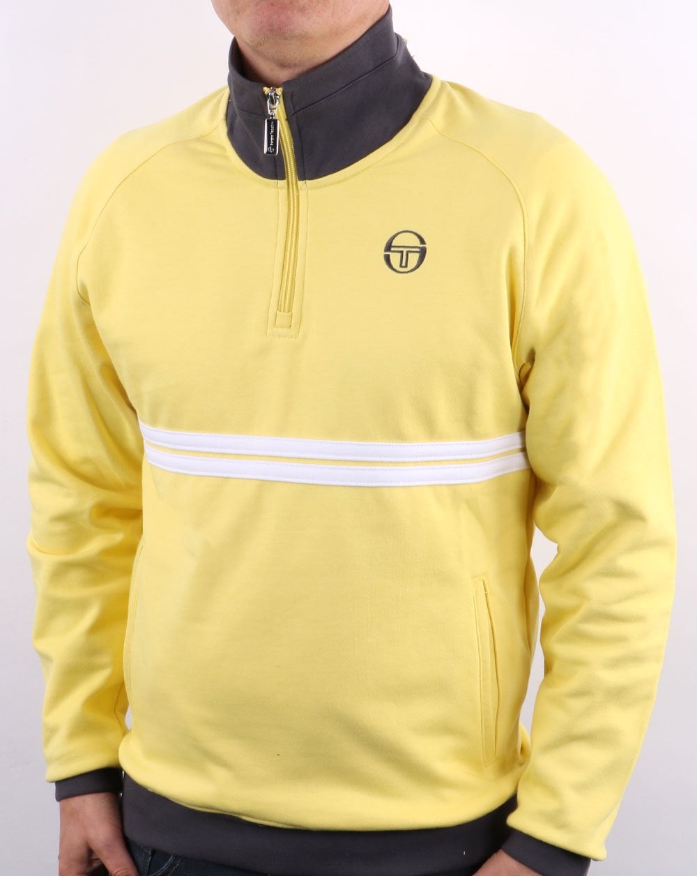Sergio Tacchini Dallas 1/4 Zip Track Top Gelb/Dunkelgrau
