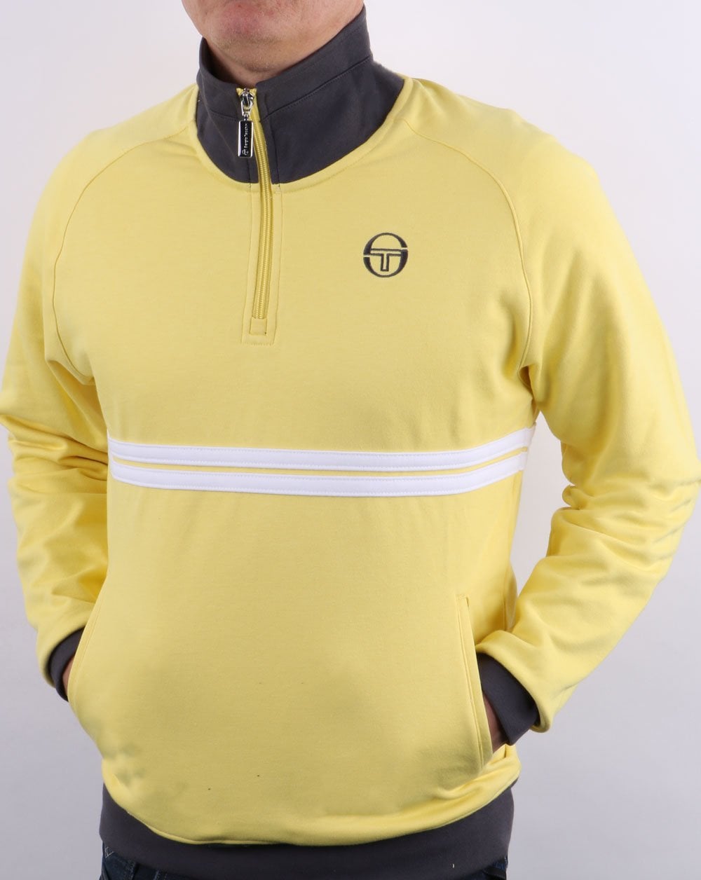 Sergio Tacchini Dallas 1/4 Zip Track Top Gelb/Dunkelgrau