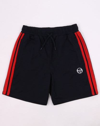 Sergio Tacchini Gestreifte Freizeitshorts Marineblau/Rot