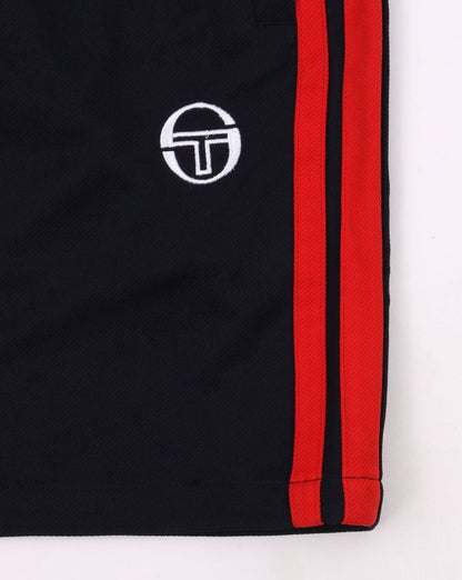Sergio Tacchini Gestreifte Freizeitshorts Marineblau/Rot
