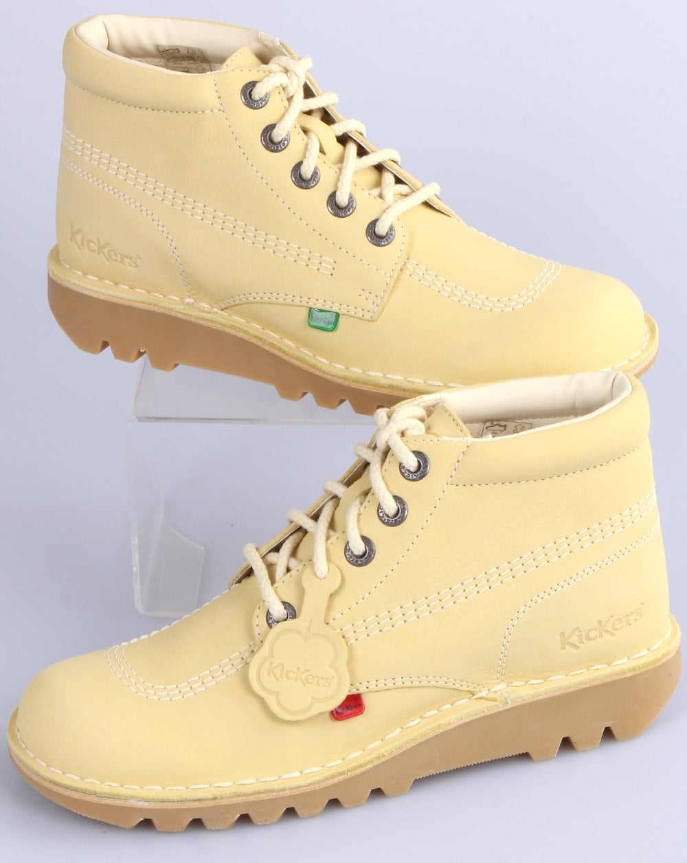 Kickers Kick Hi Nubuk-Stiefel, weich, gelb