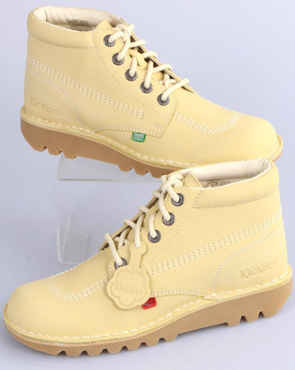 Kickers Kick Hi Nubuk-Stiefel, weich, gelb