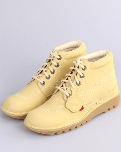Kickers Kick Hi Nubuk-Stiefel, weich, gelb