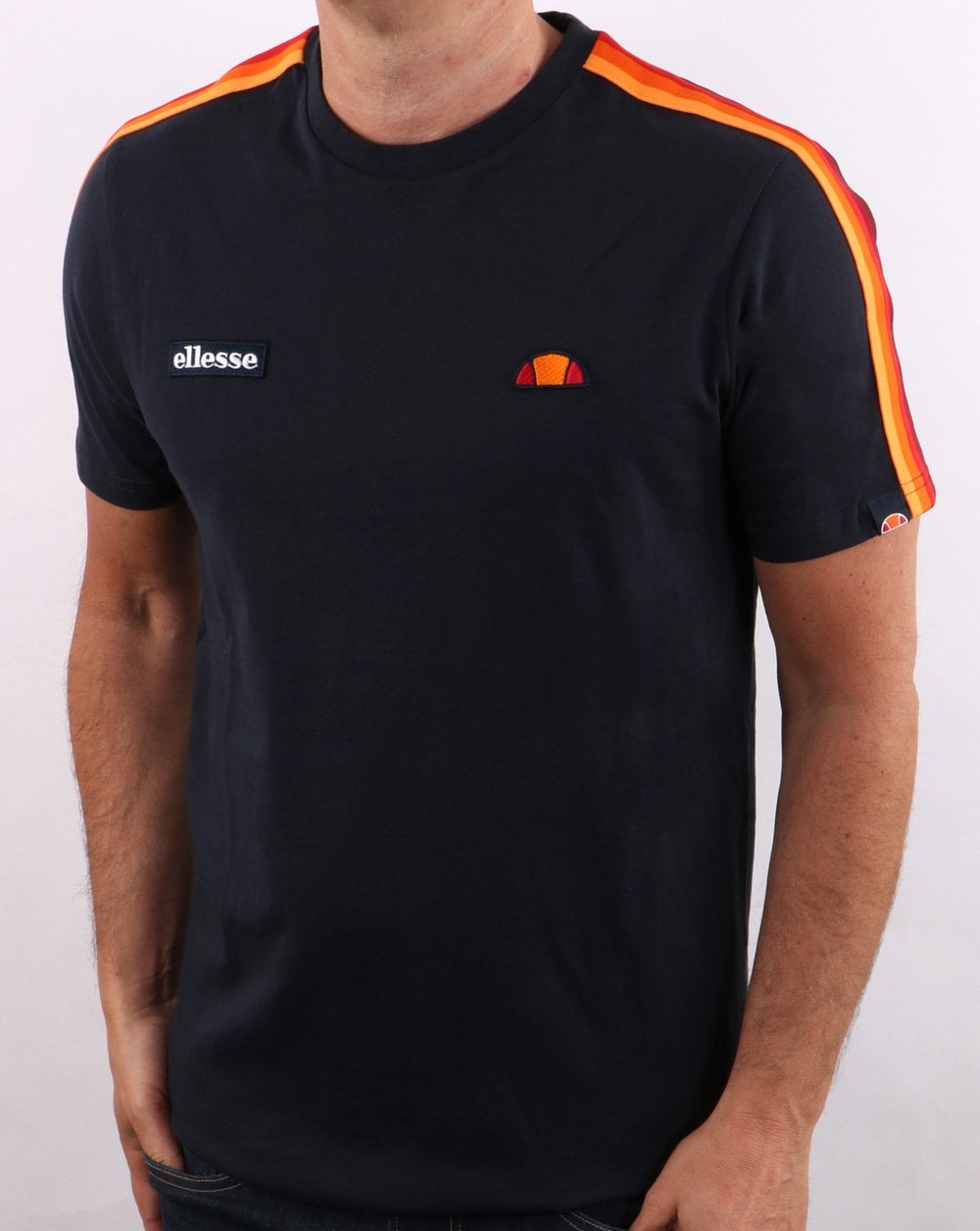 Ellesse Corp Tape T Shirt Navy