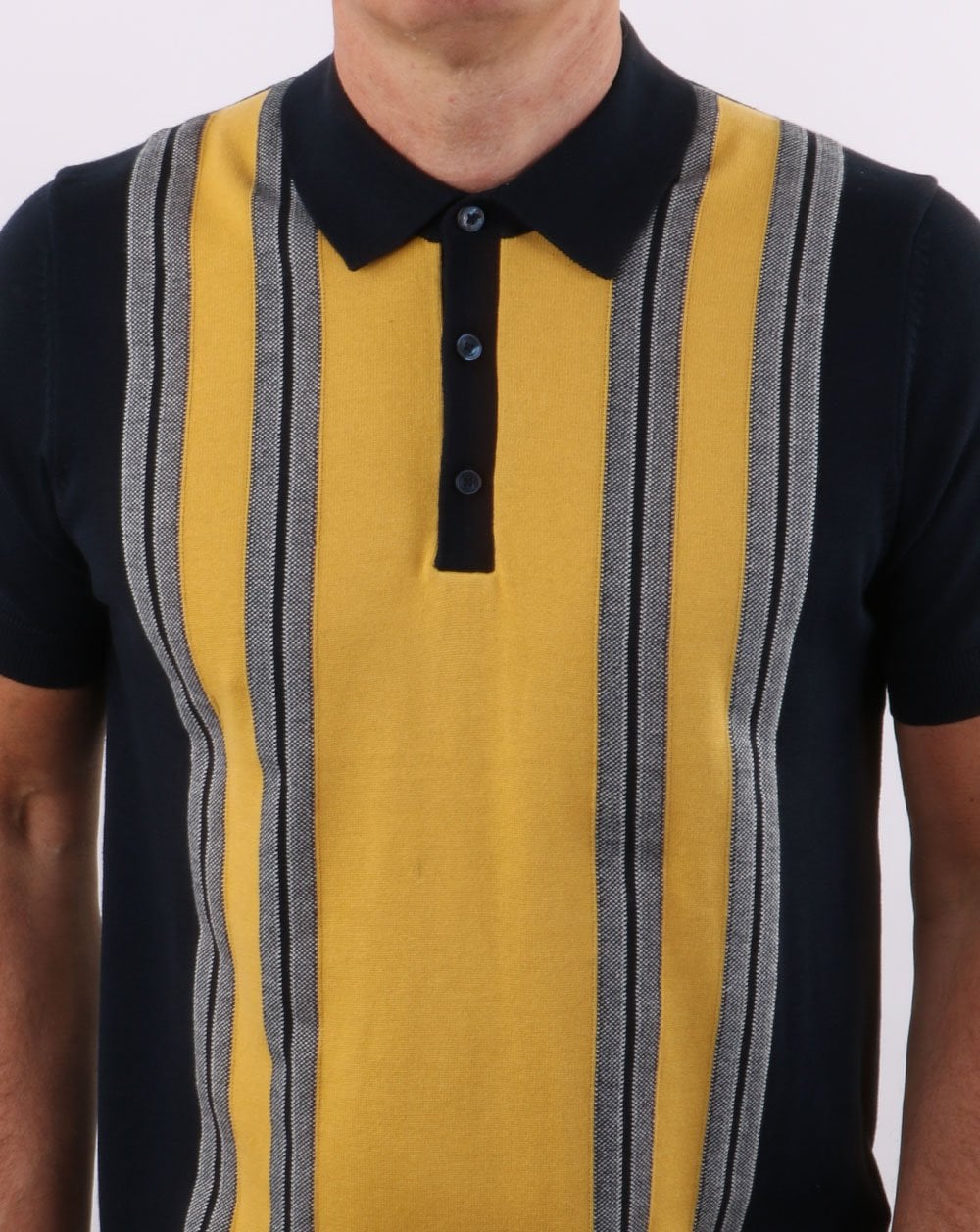 Ben Sherman – Mod Stripe Polo – Dunkelblau