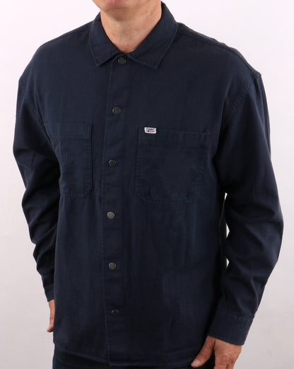 Tommy Jeans Leichtes Twill-Overshirt in Marineblau