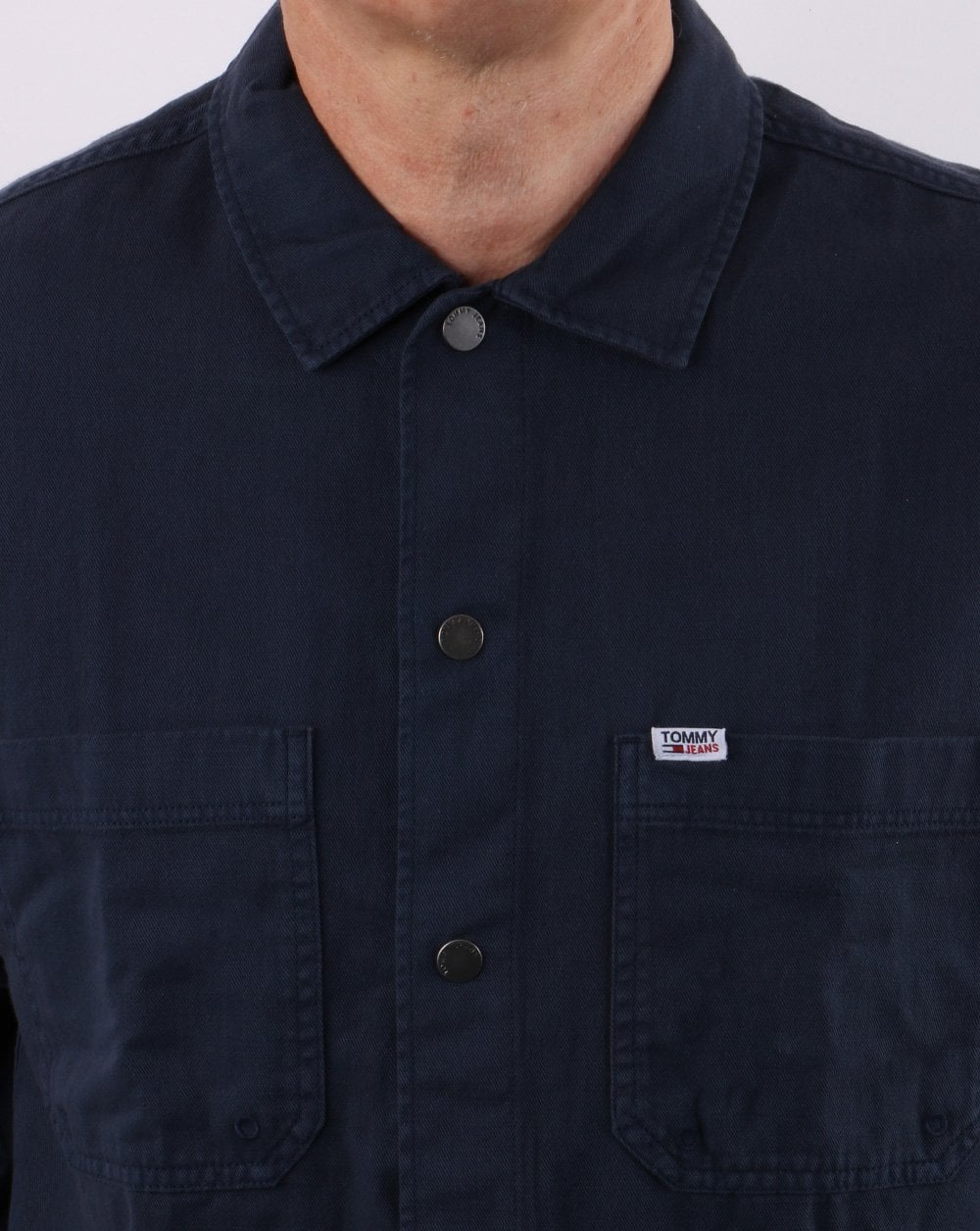 Tommy Jeans Leichtes Twill-Overshirt in Marineblau