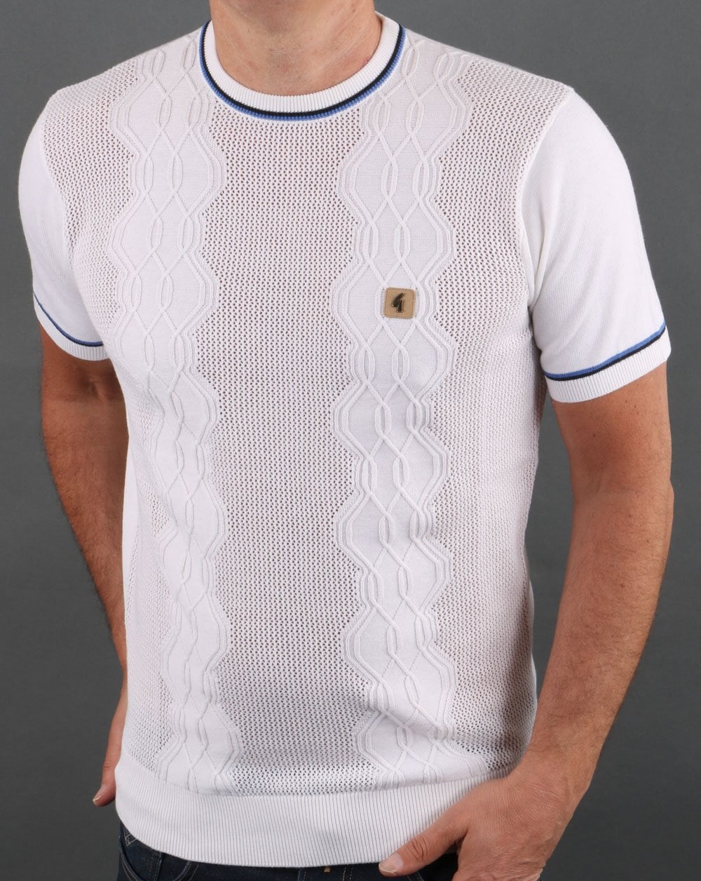 Gabicci Vintage Newman Knit White