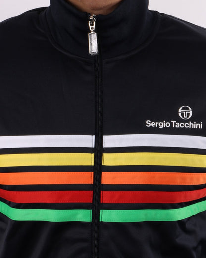 Sergio Tacchini Varena 5-Streifen-Trainingsoberteil in Marineblau