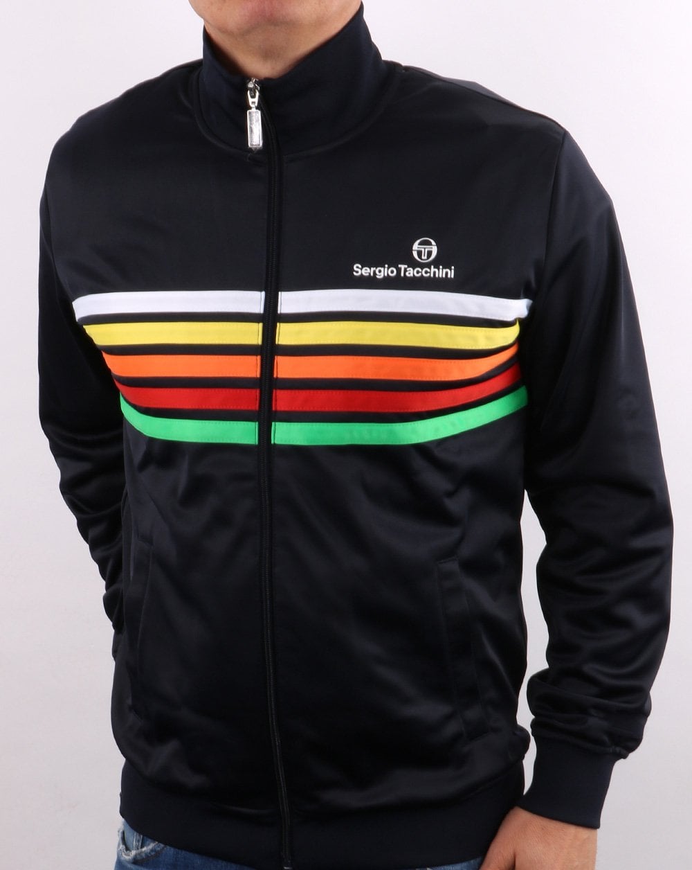 Sergio Tacchini Varena 5 stripe Track Top Navy