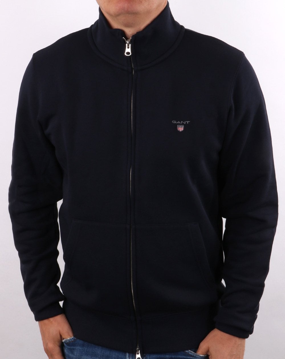 Gant Original Trainingsjacke mit durchgehendem Reißverschluss, Marineblau