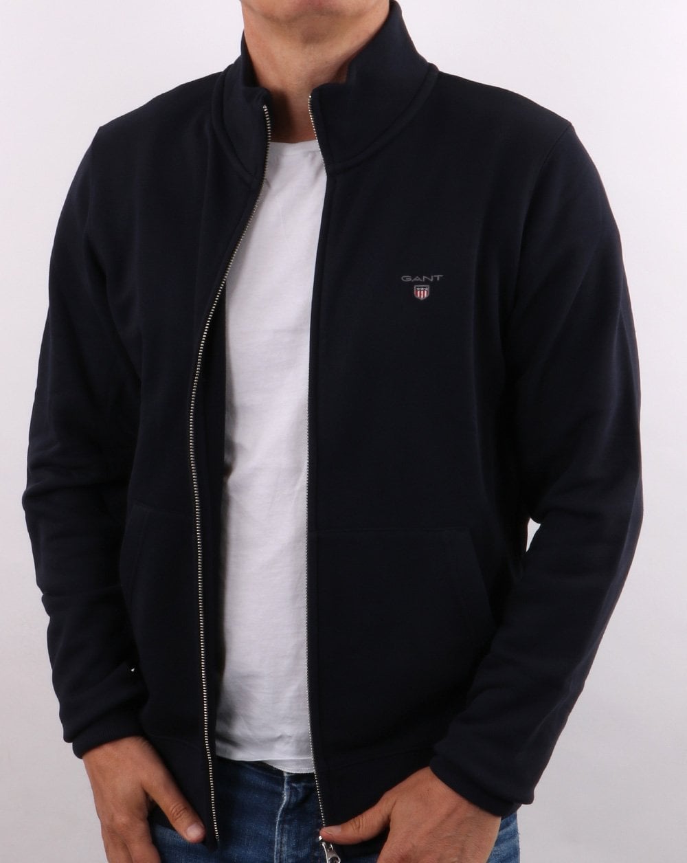 Gant Original Trainingsjacke mit durchgehendem Reißverschluss, Marineblau