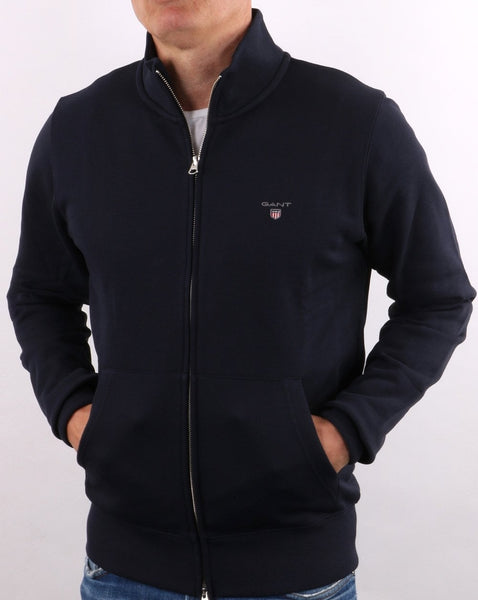 Gant Original Full Zip Track Top Navy Blue