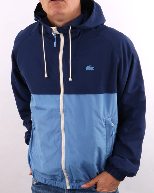 Lacoste Lacoste – Windbreaker mit Kapuze in Blockfarben, Königsblau/Himmelblau