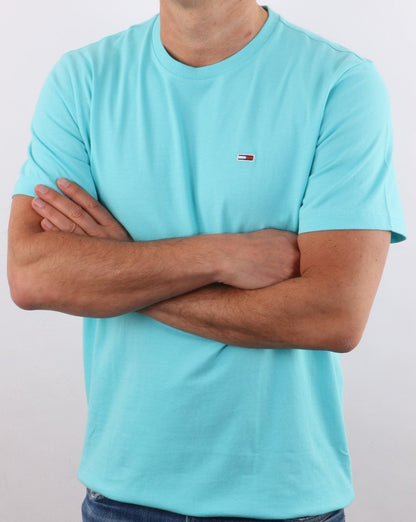 Tommy Jeans – Classics – T-Shirt in Aquablau