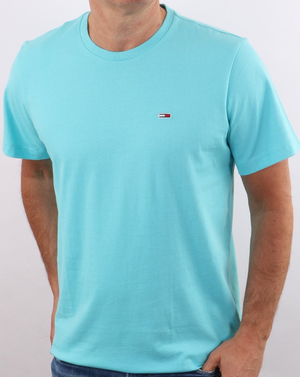 Tommy Jeans – Classics – T-Shirt in Aquablau