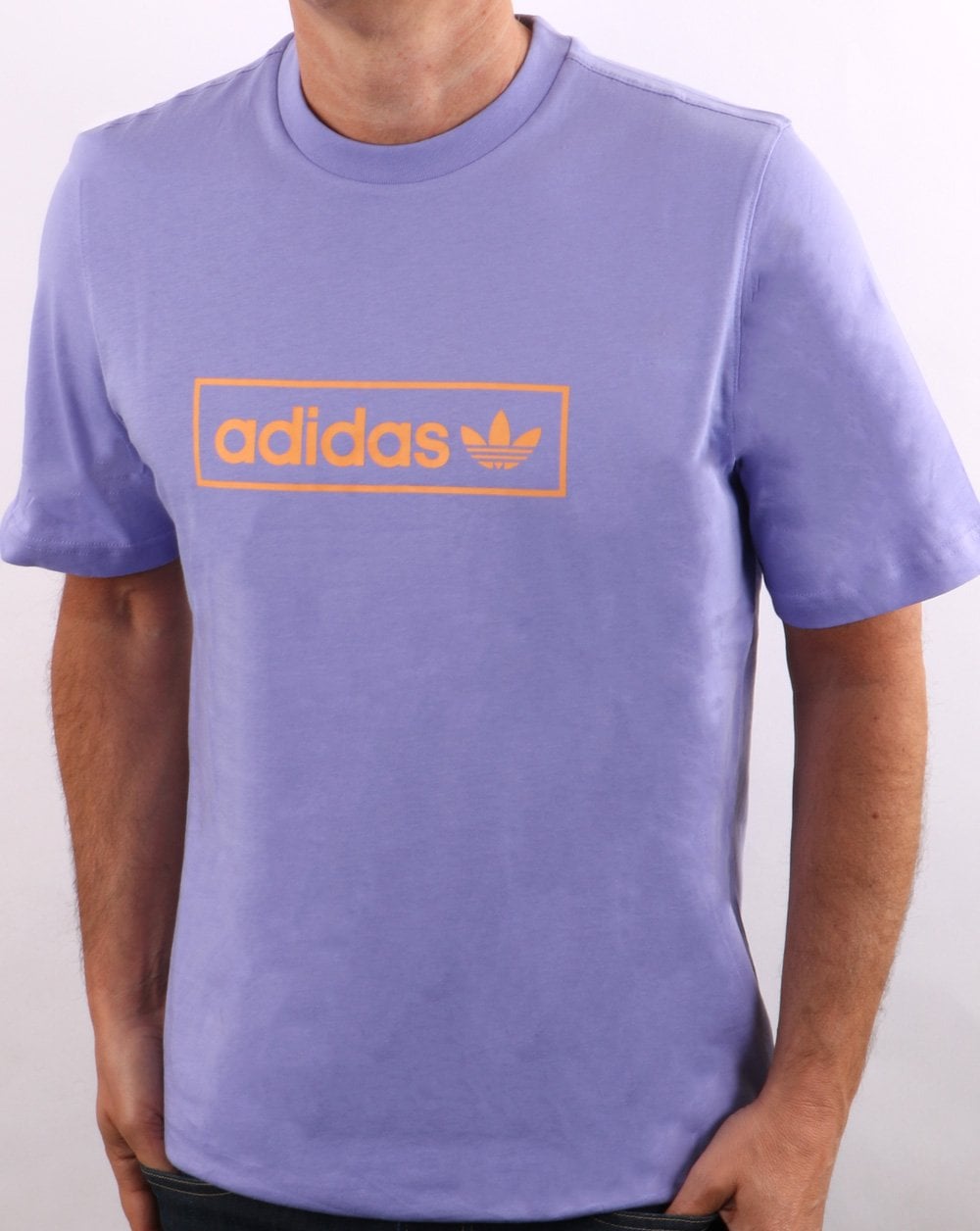 Adidas Originals Linear Logo T Shirt Light Purple