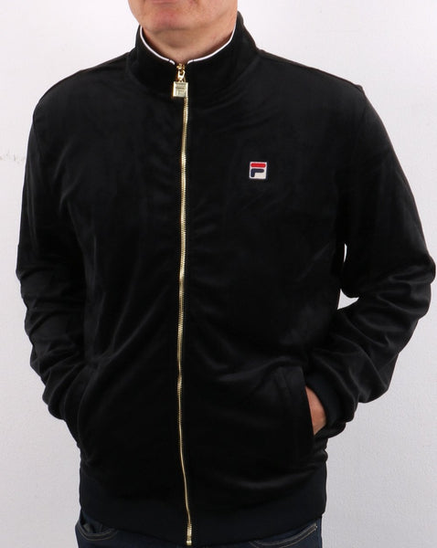 Fila Vintage Velour Track Top Black