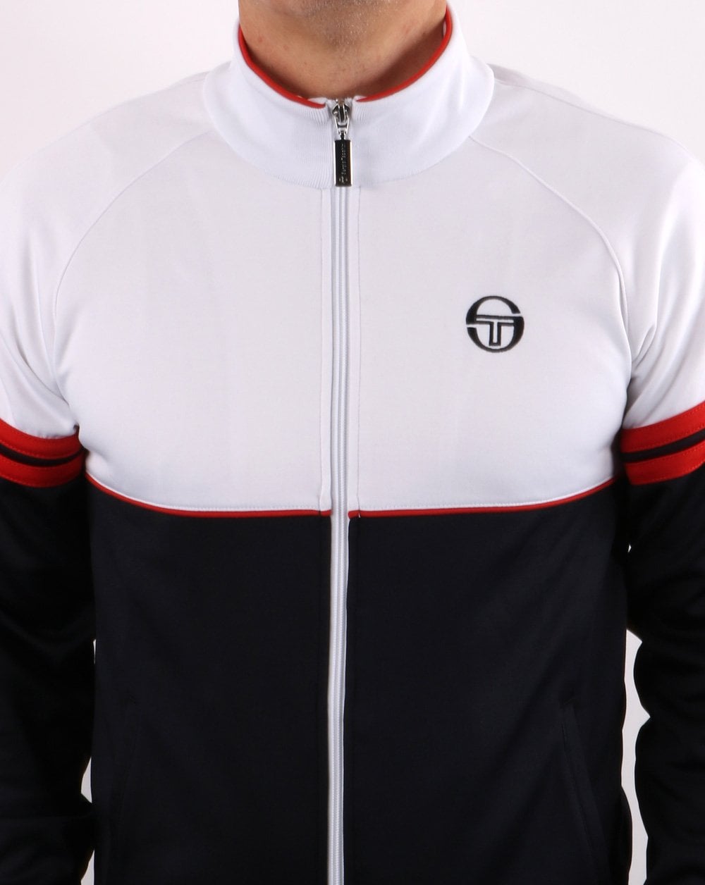 Sergio Tacchini Orion Track Top White/Navy/Red