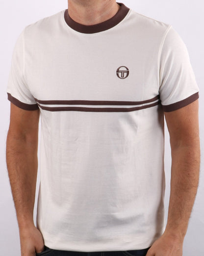 Sergio Tacchini Supermac T-Shirt Creme/Braun