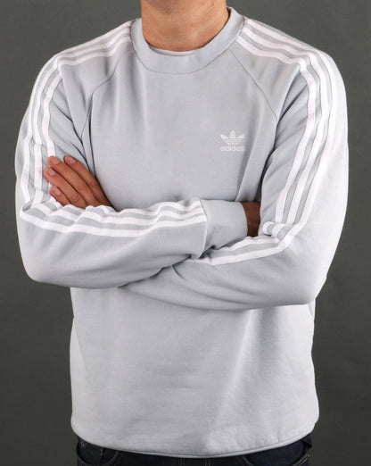 Adidas Originals 3-Streifen Crew Sweat Eisblau