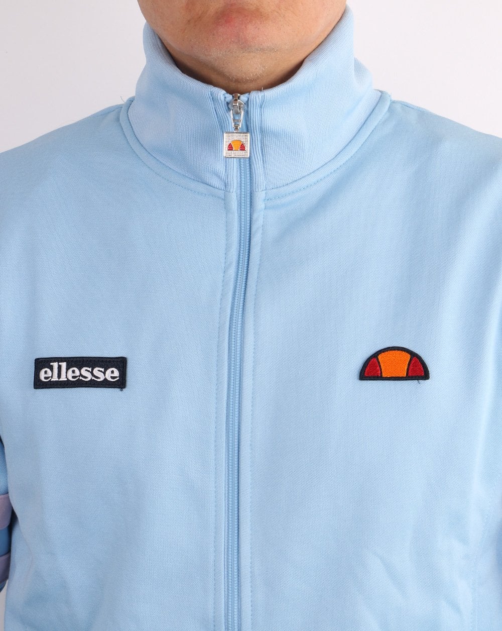 Ellesse – Roma Trainingsjacke, Himmelblau-Pink
